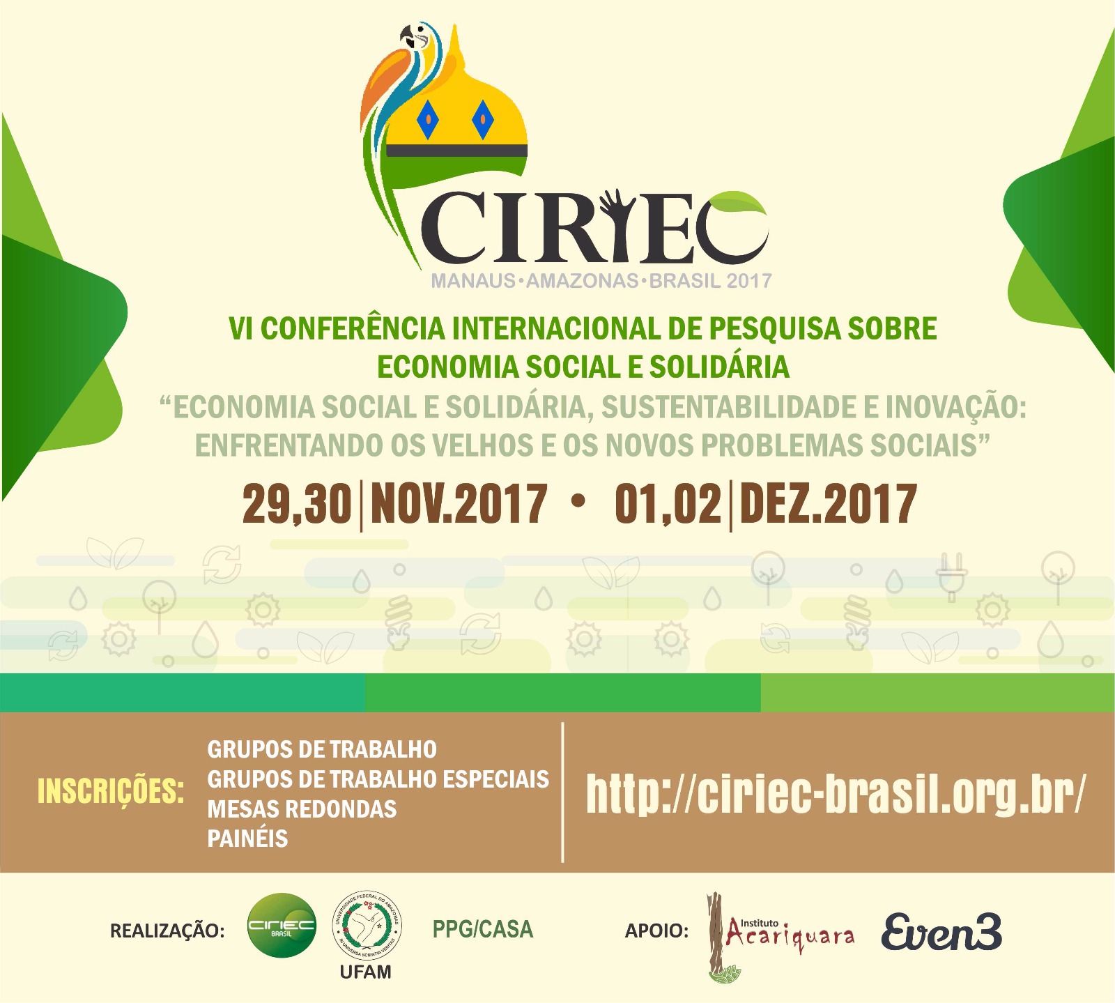VI Conferência Internacional de Pesquisa sobre Economia Social e Solidária - CIRIEC 