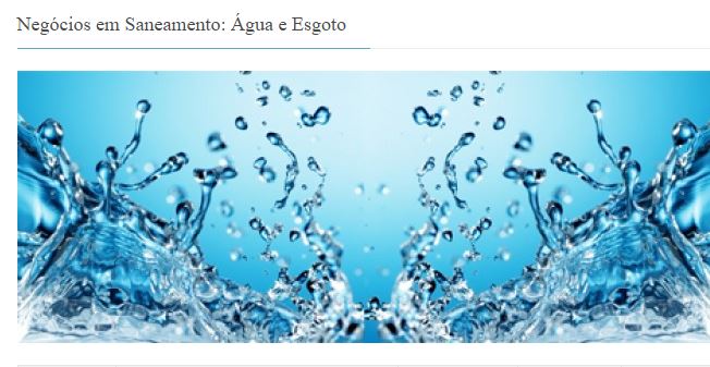 Curso de Extensão em Negócios em Saneamento : Água e Esgoto.
