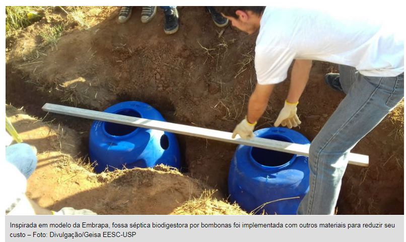 Alunos de engenharia levam tratamento de esgoto a áreas rurais Grupo da USP em São Carlos construiu formas alternativas de saneamento